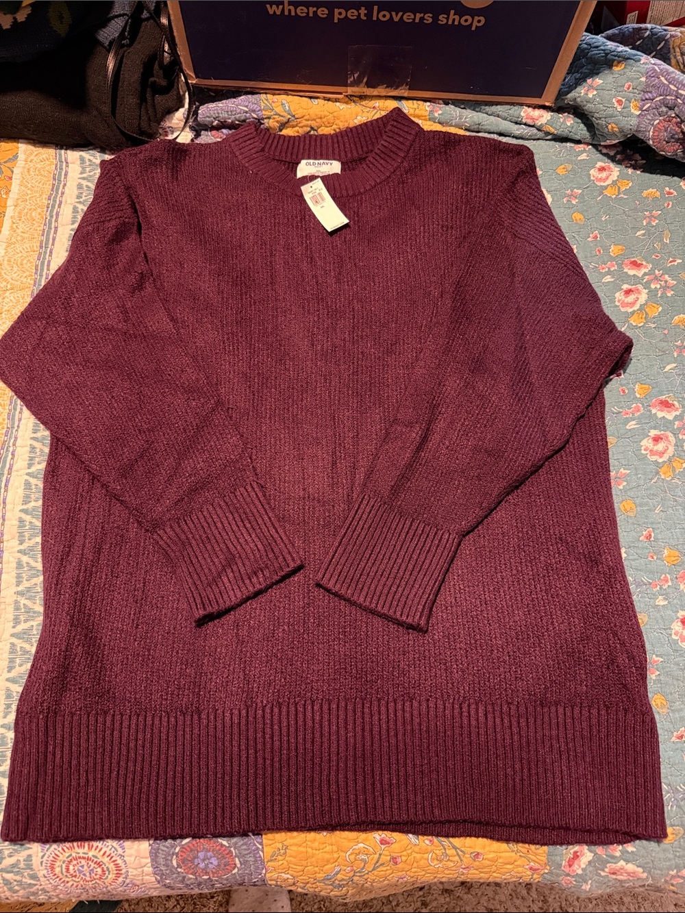 NWT Old Navy Women's Crewneck Sweater - Dark Plum